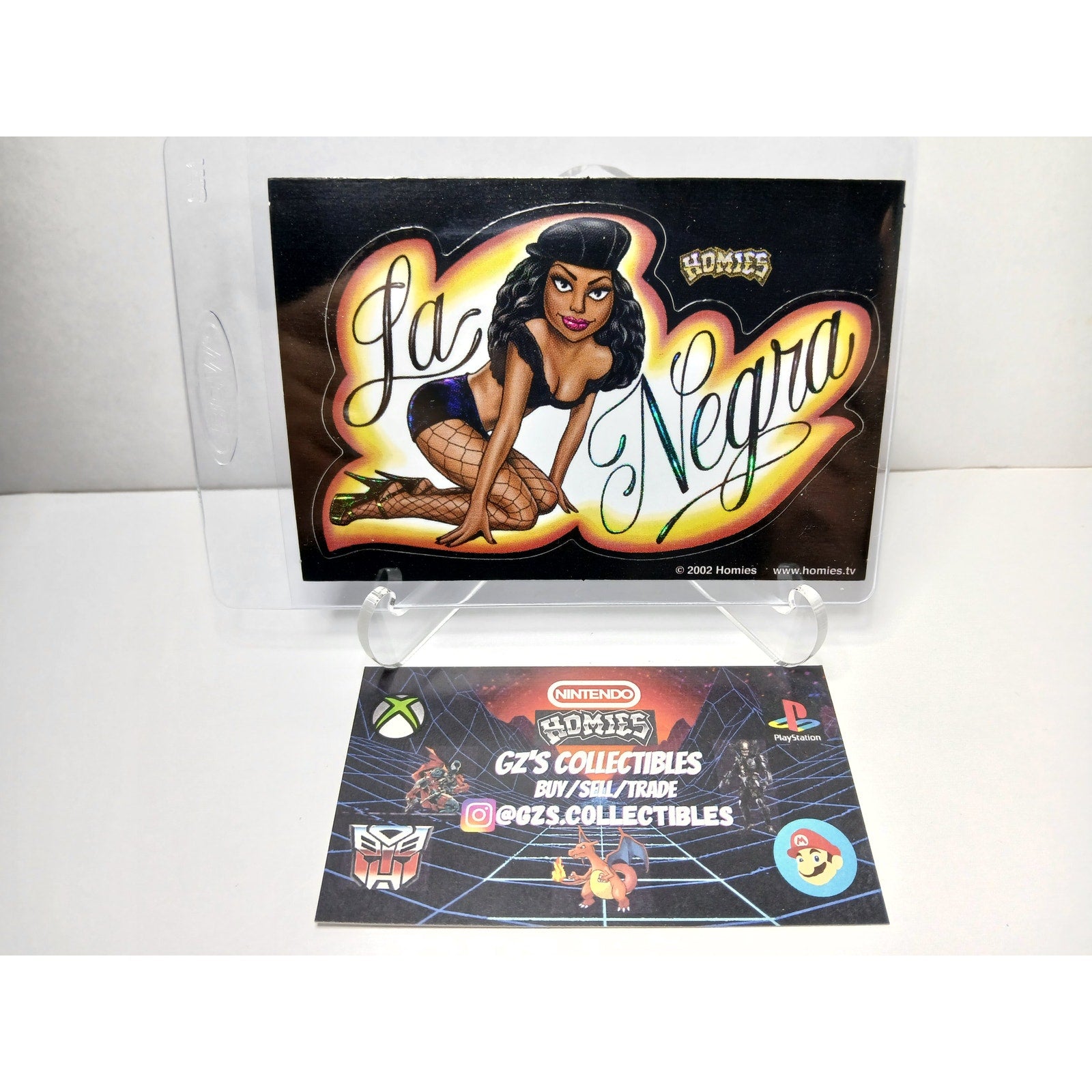 VINTAGE 2002 PINUPS LA NEGRA HOMIES GONZALES GRAPHICS HOLOGRAPHIC STICKER DECAL