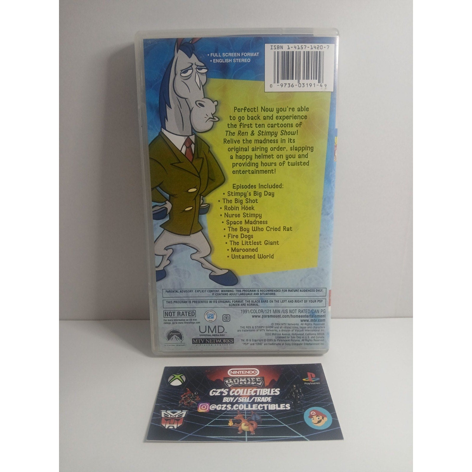 ✅ SONY PSP REN AND STIMPY SHOW VOL 1 UMD MOVIE CIB TESTED WORKING MINT