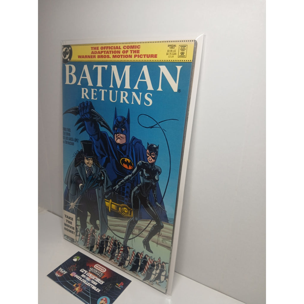 BATMAN RETURNS OFFICIAL COMIC OF MOVIE 1992 DC COMICS NEW BAG/BOARD