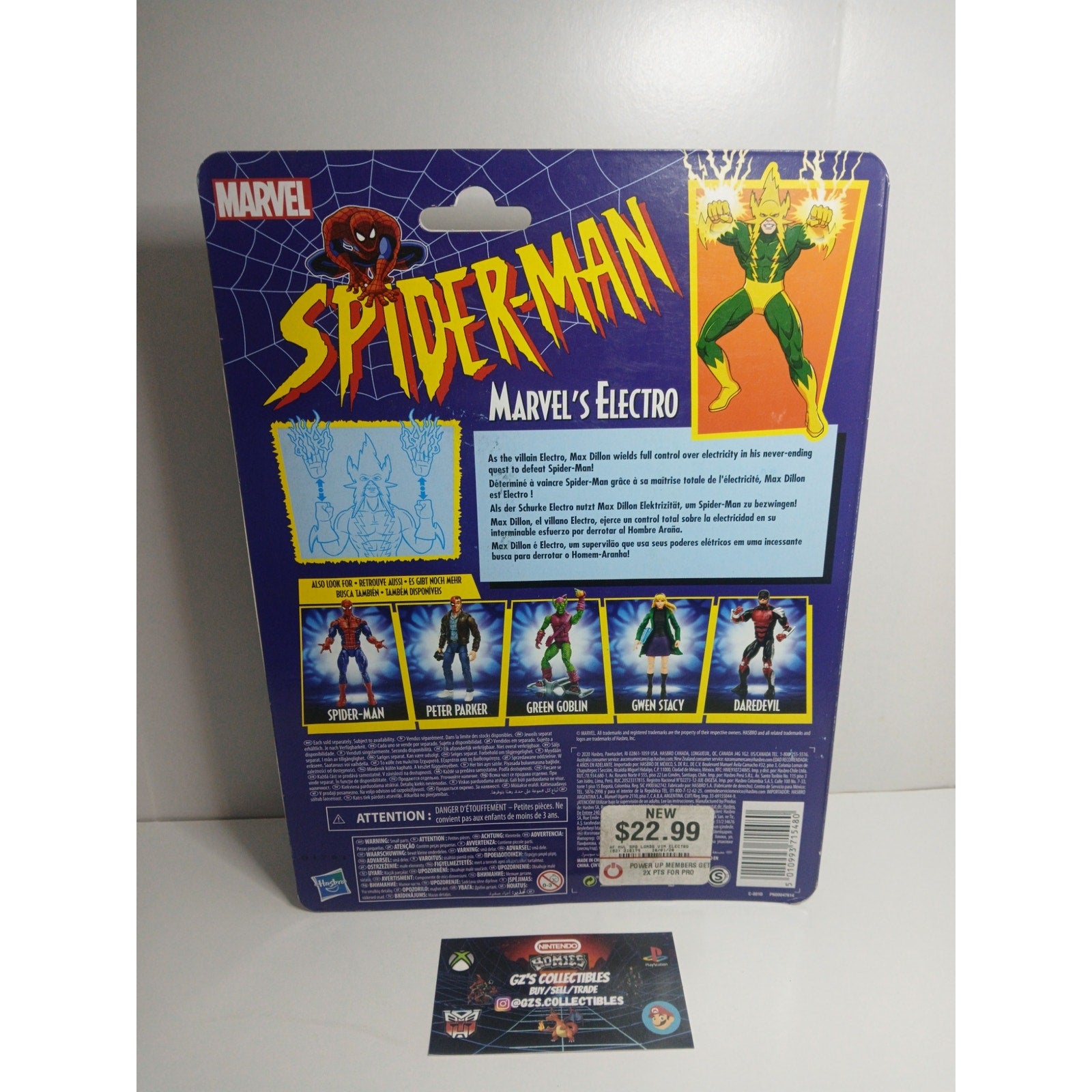 MARVELS ELECTRO HASBRO RETRO ACTION FIGURE MARVEL LEGENDS NEW SEALED